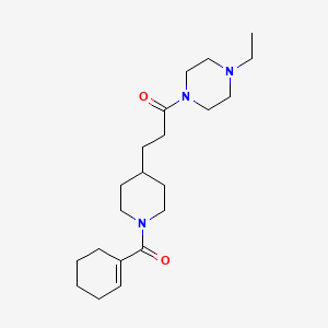 1-{3-[1-(1-cyclohexen-1-ylcarbonyl)-4-piperidinyl]propanoyl}-4-ethylpiperazine