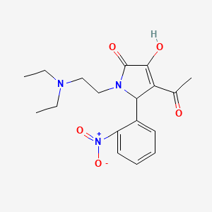 4-acetyl-1-[2-(diethylamino)ethyl]-3-hydroxy-5-(2-nitrophenyl)-1,5-dihydro-2H-pyrrol-2-one