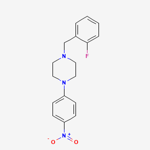 molecular formula C17H18FN3O2 B5227183 1-(2-fluorobenzyl)-4-(4-nitrophenyl)piperazine 