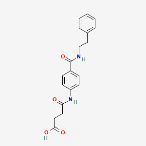 4-oxo-4-[(4-{[(2-phenylethyl)amino]carbonyl}phenyl)amino]butanoic acid