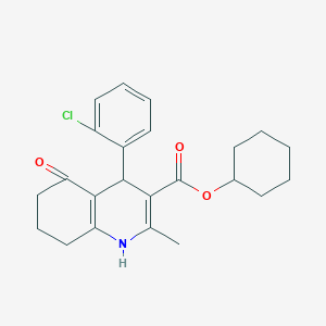 cyclohexyl 4-(2-chlorophenyl)-2-methyl-5-oxo-1,4,5,6,7,8-hexahydro-3-quinolinecarboxylate