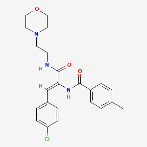 N-[2-(4-chlorophenyl)-1-({[2-(4-morpholinyl)ethyl]amino}carbonyl)vinyl]-4-methylbenzamide