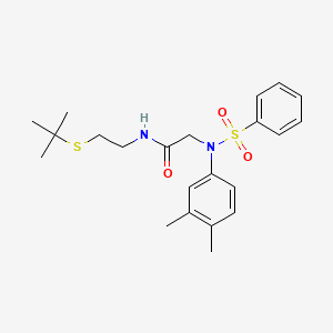 N~1~-[2-(tert-butylthio)ethyl]-N~2~-(3,4-dimethylphenyl)-N~2~-(phenylsulfonyl)glycinamide