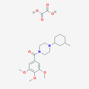 molecular formula C23H34N2O8 B5227275 1-(3-methylcyclohexyl)-4-(3,4,5-trimethoxybenzoyl)piperazine oxalate 