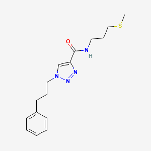molecular formula C16H22N4OS B5227276 N-[3-(methylthio)propyl]-1-(3-phenylpropyl)-1H-1,2,3-triazole-4-carboxamide 