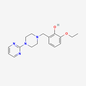molecular formula C17H22N4O2 B5227280 2-ethoxy-6-{[4-(2-pyrimidinyl)-1-piperazinyl]methyl}phenol 
