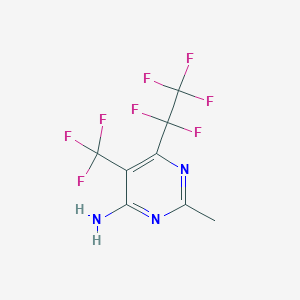 molecular formula C8H5F8N3 B5227311 2-methyl-6-(pentafluoroethyl)-5-(trifluoromethyl)-4-pyrimidinamine 