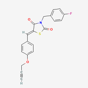 molecular formula C20H14FNO3S B5227314 3-(4-fluorobenzyl)-5-[4-(2-propyn-1-yloxy)benzylidene]-1,3-thiazolidine-2,4-dione 