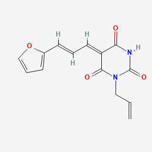 molecular formula C14H12N2O4 B5227329 1-allyl-5-[3-(2-furyl)-2-propen-1-ylidene]-2,4,6(1H,3H,5H)-pyrimidinetrione 