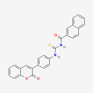 molecular formula C27H18N2O3S B5227357 N-({[4-(2-oxo-2H-chromen-3-yl)phenyl]amino}carbonothioyl)-2-naphthamide 