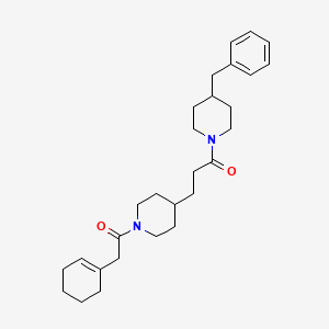 molecular formula C28H40N2O2 B5227366 4-benzyl-1-{3-[1-(1-cyclohexen-1-ylacetyl)-4-piperidinyl]propanoyl}piperidine 