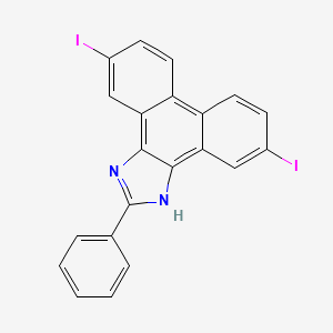 molecular formula C21H12I2N2 B5227367 5,10-diiodo-2-phenyl-1H-phenanthro[9,10-d]imidazole 