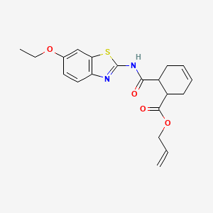molecular formula C20H22N2O4S B5227382 allyl 6-{[(6-ethoxy-1,3-benzothiazol-2-yl)amino]carbonyl}-3-cyclohexene-1-carboxylate 