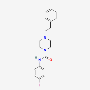 molecular formula C19H22FN3O B5227390 N-(4-fluorophenyl)-4-(2-phenylethyl)-1-piperazinecarboxamide 