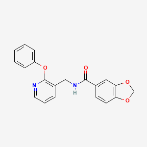 molecular formula C20H16N2O4 B5227447 N-[(2-phenoxy-3-pyridinyl)methyl]-1,3-benzodioxole-5-carboxamide 