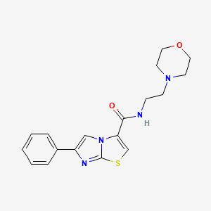 molecular formula C18H20N4O2S B5227470 N-[2-(4-morpholinyl)ethyl]-6-phenylimidazo[2,1-b][1,3]thiazole-3-carboxamide 
