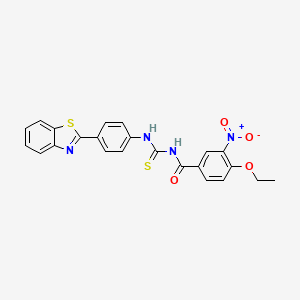 N-({[4-(1,3-benzothiazol-2-yl)phenyl]amino}carbonothioyl)-4-ethoxy-3-nitrobenzamide