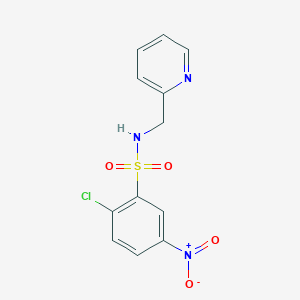 molecular formula C12H10ClN3O4S B5227484 2-chloro-5-nitro-N-(2-pyridinylmethyl)benzenesulfonamide CAS No. 5784-58-7