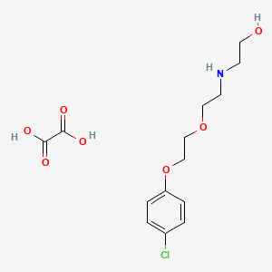 molecular formula C14H20ClNO7 B5227485 2-({2-[2-(4-chlorophenoxy)ethoxy]ethyl}amino)ethanol ethanedioate (salt) 