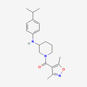 molecular formula C20H27N3O2 B5227502 1-[(3,5-dimethyl-4-isoxazolyl)carbonyl]-N-(4-isopropylphenyl)-3-piperidinamine 