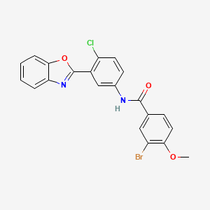 molecular formula C21H14BrClN2O3 B5227512 N-[3-(1,3-benzoxazol-2-yl)-4-chlorophenyl]-3-bromo-4-methoxybenzamide 