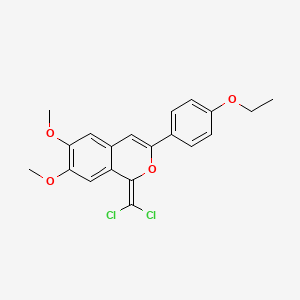molecular formula C20H18Cl2O4 B5227514 1-(dichloromethylene)-3-(4-ethoxyphenyl)-6,7-dimethoxy-1H-isochromene 