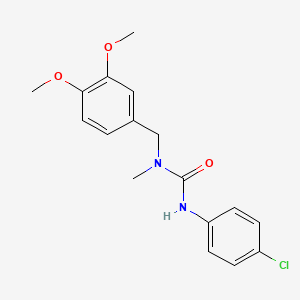 molecular formula C17H19ClN2O3 B5227525 N'-(4-chlorophenyl)-N-(3,4-dimethoxybenzyl)-N-methylurea 