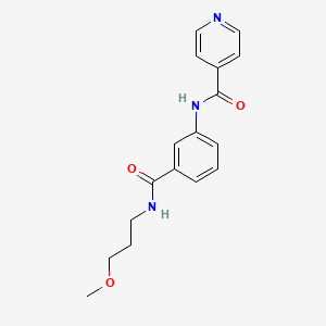molecular formula C17H19N3O3 B5227554 N-(3-{[(3-methoxypropyl)amino]carbonyl}phenyl)isonicotinamide 