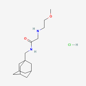 molecular formula C16H29ClN2O2 B5227617 N~1~-(1-adamantylmethyl)-N~2~-(2-methoxyethyl)glycinamide hydrochloride 