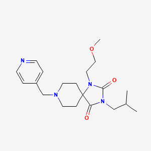 molecular formula C20H30N4O3 B5227619 3-isobutyl-1-(2-methoxyethyl)-8-(4-pyridinylmethyl)-1,3,8-triazaspiro[4.5]decane-2,4-dione 