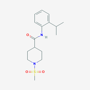 molecular formula C16H24N2O3S B5227645 N-(2-isopropylphenyl)-1-(methylsulfonyl)-4-piperidinecarboxamide 