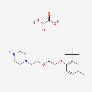 molecular formula C22H36N2O6 B5227651 1-{2-[2-(2-tert-butyl-4-methylphenoxy)ethoxy]ethyl}-4-methylpiperazine oxalate 