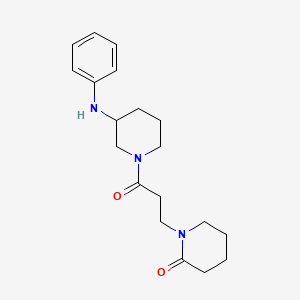 molecular formula C19H27N3O2 B5227653 1-[3-(3-anilino-1-piperidinyl)-3-oxopropyl]-2-piperidinone 