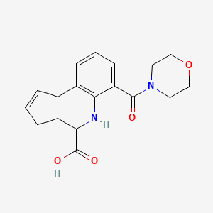 molecular formula C18H20N2O4 B5227672 6-(4-morpholinylcarbonyl)-3a,4,5,9b-tetrahydro-3H-cyclopenta[c]quinoline-4-carboxylic acid 