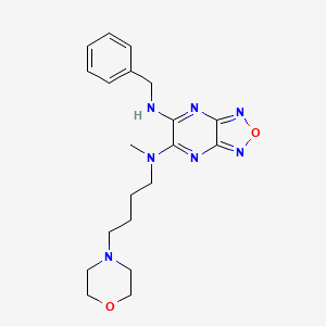 molecular formula C20H27N7O2 B5227673 N'-benzyl-N-methyl-N-[4-(4-morpholinyl)butyl][1,2,5]oxadiazolo[3,4-b]pyrazine-5,6-diamine 