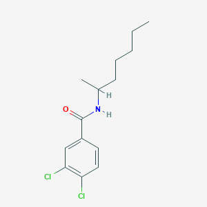 molecular formula C14H19Cl2NO B5227701 3,4-dichloro-N-(1-methylhexyl)benzamide 