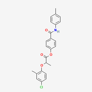 molecular formula C24H22ClNO4 B5227714 4-{[(4-methylphenyl)amino]carbonyl}phenyl 2-(4-chloro-2-methylphenoxy)propanoate 