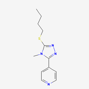 molecular formula C12H16N4S B5227733 4-[5-(butylthio)-4-methyl-4H-1,2,4-triazol-3-yl]pyridine 
