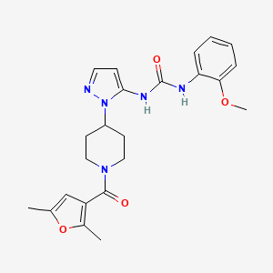 N-{1-[1-(2,5-dimethyl-3-furoyl)-4-piperidinyl]-1H-pyrazol-5-yl}-N'-(2-methoxyphenyl)urea