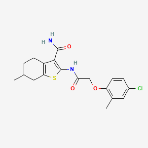 2-{[(4-chloro-2-methylphenoxy)acetyl]amino}-6-methyl-4,5,6,7-tetrahydro-1-benzothiophene-3-carboxamide