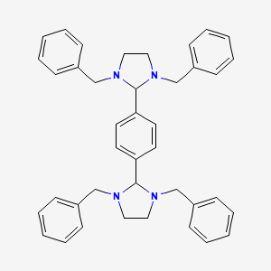 molecular formula C40H42N4 B5227761 2,2'-(1,4-phenylene)bis(1,3-dibenzylimidazolidine) 