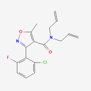 molecular formula C17H16ClFN2O2 B5227776 N,N-diallyl-3-(2-chloro-6-fluorophenyl)-5-methyl-4-isoxazolecarboxamide 
