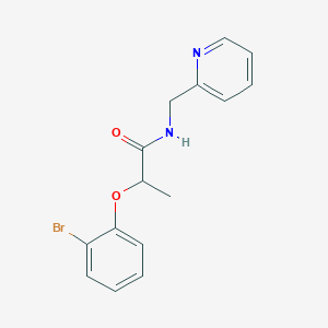molecular formula C15H15BrN2O2 B5227779 2-(2-bromophenoxy)-N-(2-pyridinylmethyl)propanamide 
