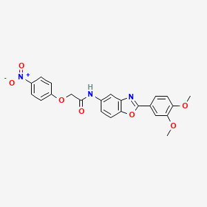 molecular formula C23H19N3O7 B5227822 N-[2-(3,4-dimethoxyphenyl)-1,3-benzoxazol-5-yl]-2-(4-nitrophenoxy)acetamide 