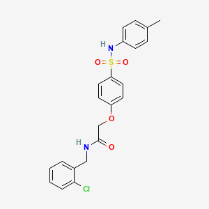 molecular formula C22H21ClN2O4S B5227830 N-(2-chlorobenzyl)-2-(4-{[(4-methylphenyl)amino]sulfonyl}phenoxy)acetamide 