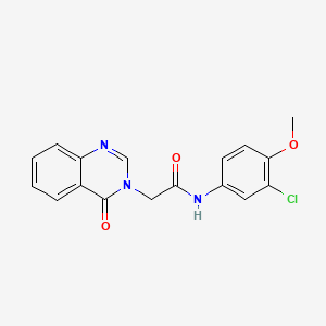 molecular formula C17H14ClN3O3 B5227880 N-(3-chloro-4-methoxyphenyl)-2-(4-oxo-3(4H)-quinazolinyl)acetamide 