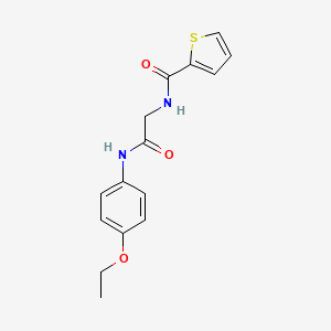molecular formula C15H16N2O3S B5227882 N-{2-[(4-ethoxyphenyl)amino]-2-oxoethyl}-2-thiophenecarboxamide 