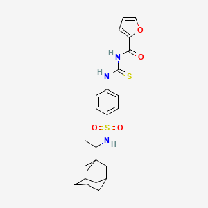 molecular formula C24H29N3O4S2 B5227883 N-({[4-({[1-(1-adamantyl)ethyl]amino}sulfonyl)phenyl]amino}carbonothioyl)-2-furamide 