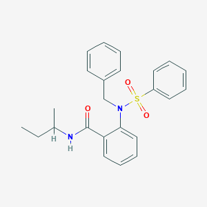 molecular formula C24H26N2O3S B5227915 2-[benzyl(phenylsulfonyl)amino]-N-(sec-butyl)benzamide 