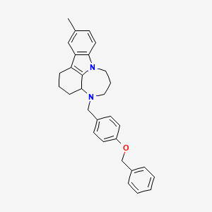 molecular formula C30H32N2O B5227953 4-[4-(benzyloxy)benzyl]-11-methyl-1,2,3,3a,4,5,6,7-octahydro[1,4]diazepino[3,2,1-jk]carbazole 